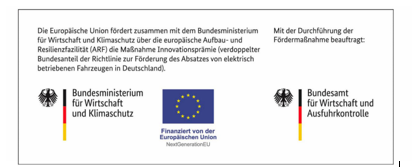 Förder-Siegel E-Fahrzeuge